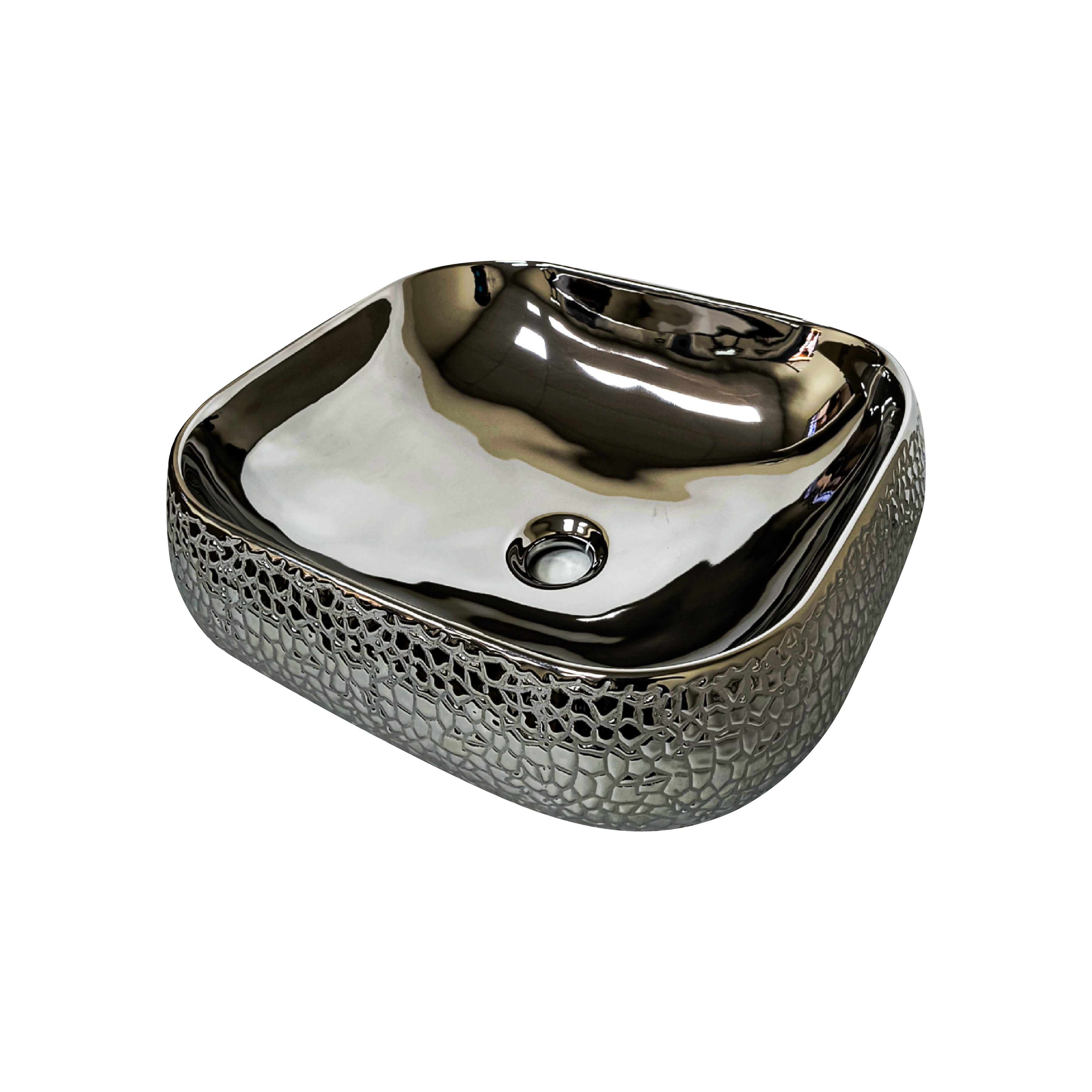 Bowl Loza (160-RG) Mod. Cuadrado Plateado 44X40X15-Fratelli